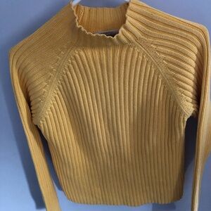 Vintage St. John's Bay Yellow Ribbed Mockneck Sweater